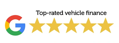 Google review image graphic showing 5 point zero and five gold stars