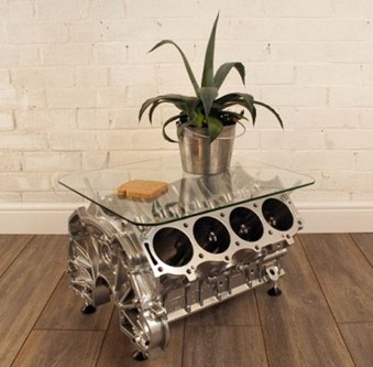 V8 engine coffee table